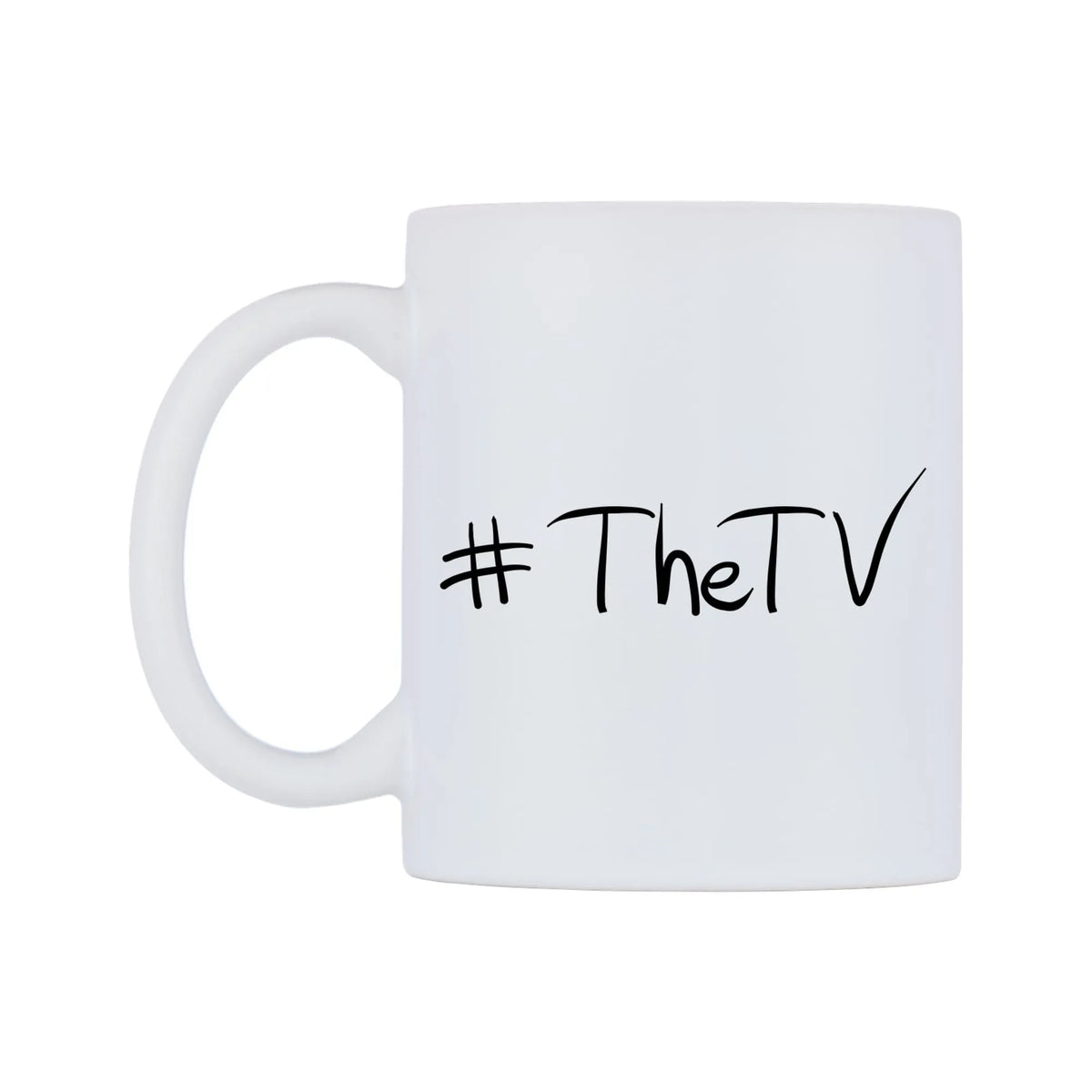 TheTV Mug — mug, right side, on a white background