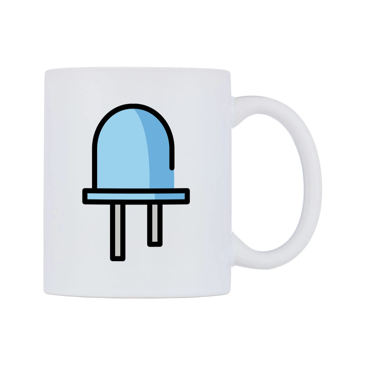 Led Emoji Mug — mug, left side, on a white background