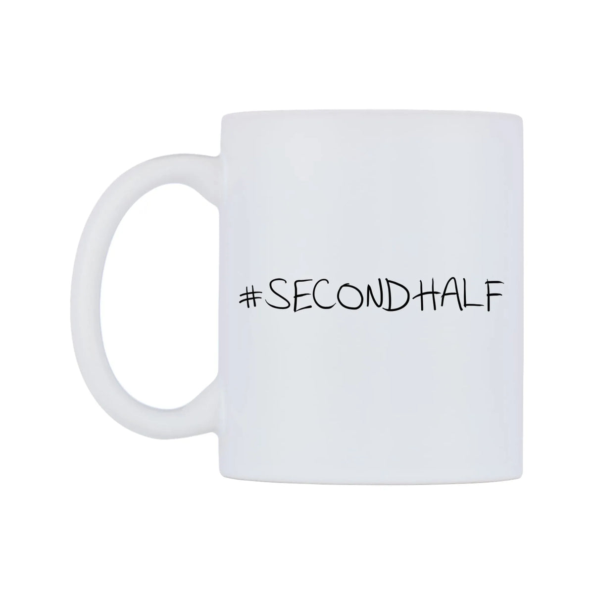 SECONDHALF Mug — mug, right side, on a white background