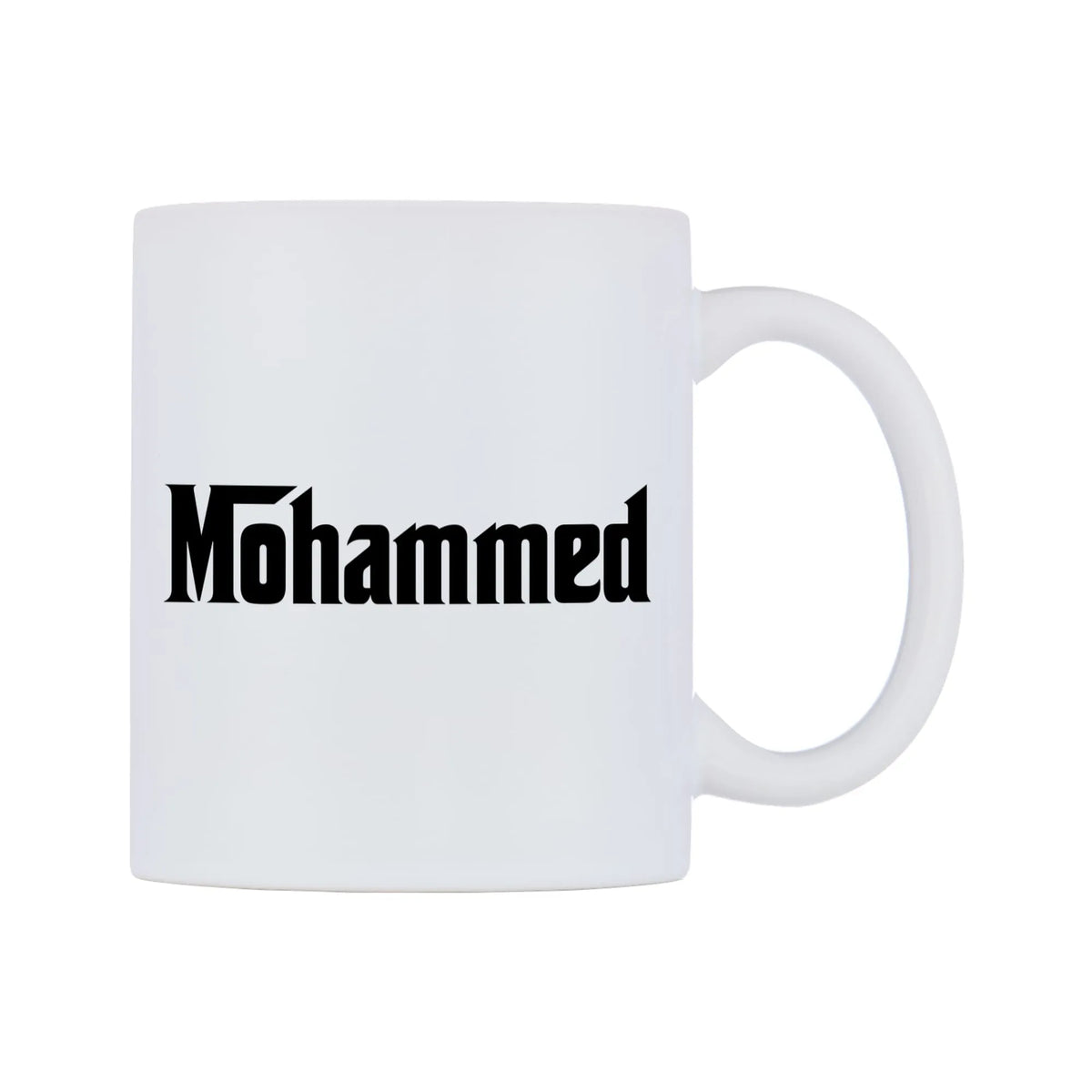 Mohammed - Godfather Themed Mug — white 11oz gloss mug, left side, on a white background