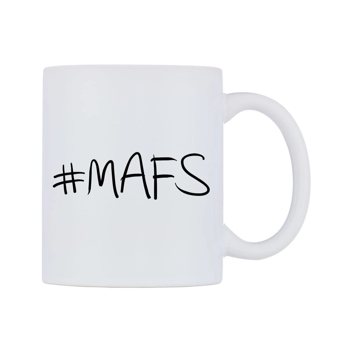 MAFS Mug — mug, left side, on a white background
