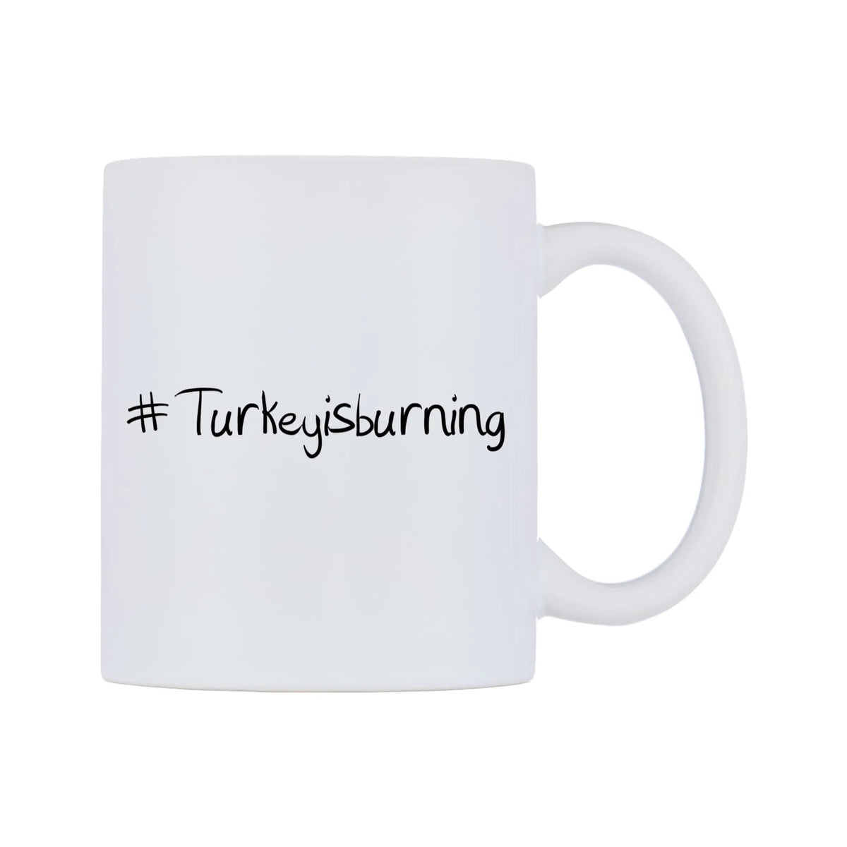 Turkeyisburning Mug — mug, left side, on a white background