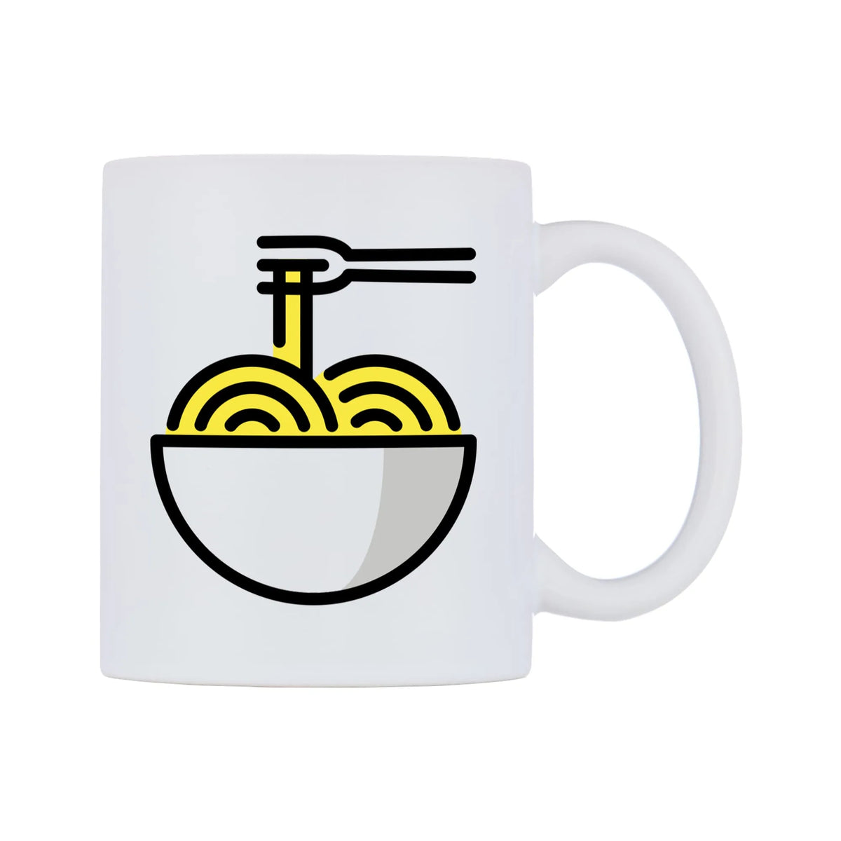 Spaghetti Emoji Mug — mug, left side, on a white background