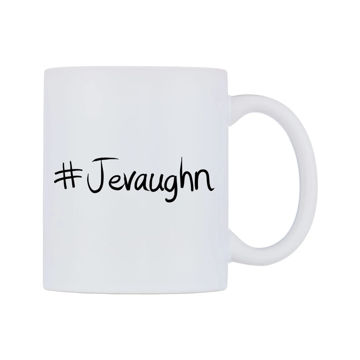 Jevaughn Mug — mug, left side, on a white background