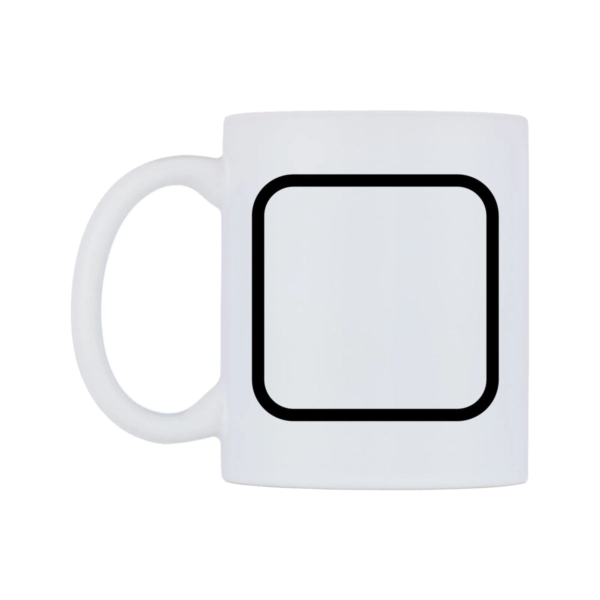 Stop Button Emoji Mug — mug, right side, on a white background