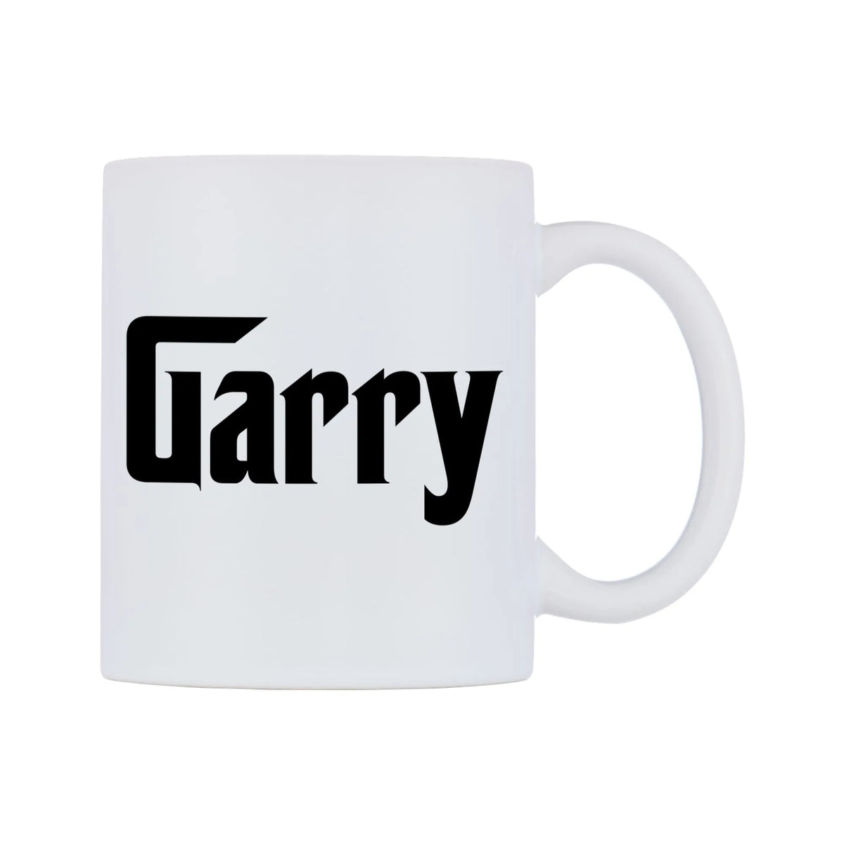 Garry - Godfather Themed Mug — white 11oz gloss mug, left side, on a white background