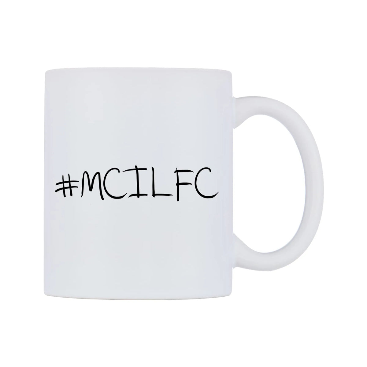 MCILFC Mug — mug, left side, on a white background