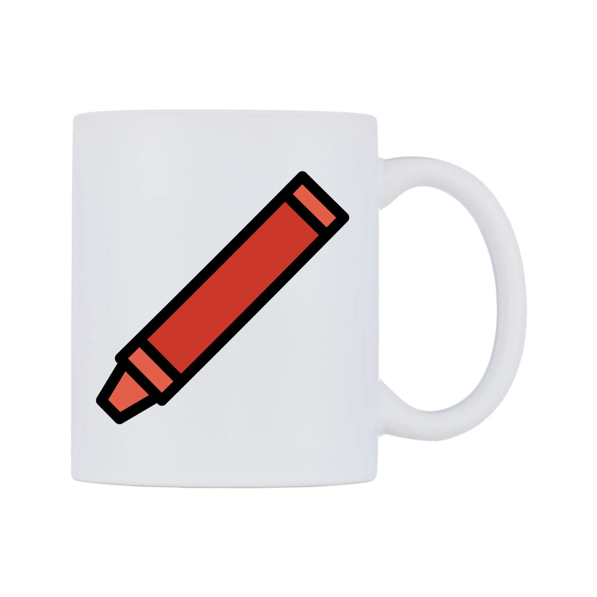 Crayon Emoji Mug — mug, left side, on a white background