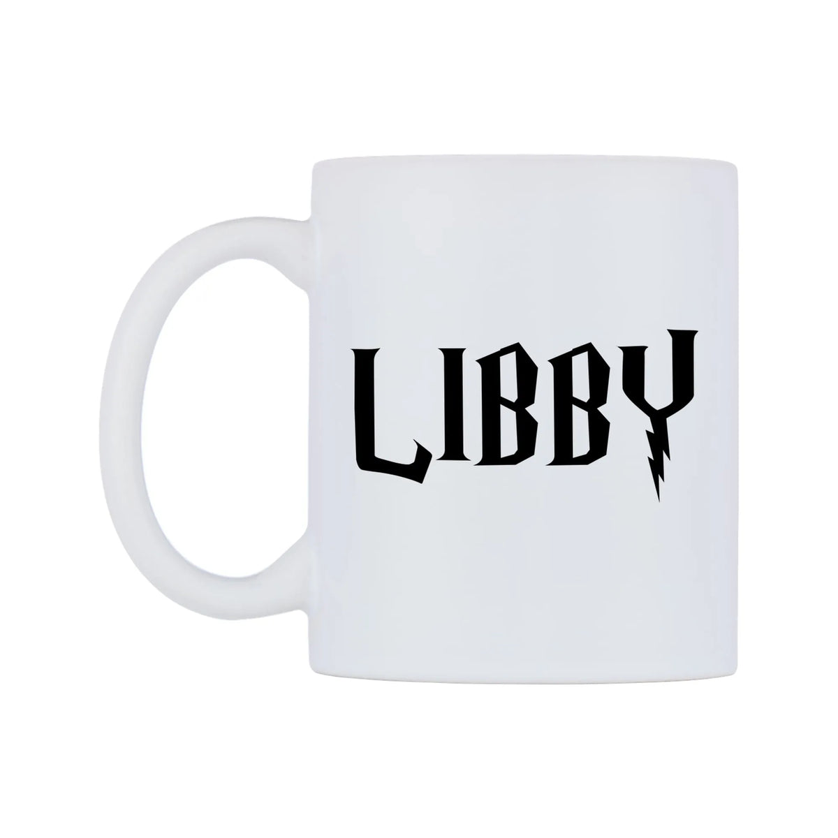 Libby - Wizard Themed Mug — white 11oz gloss mug, right side, on a white background