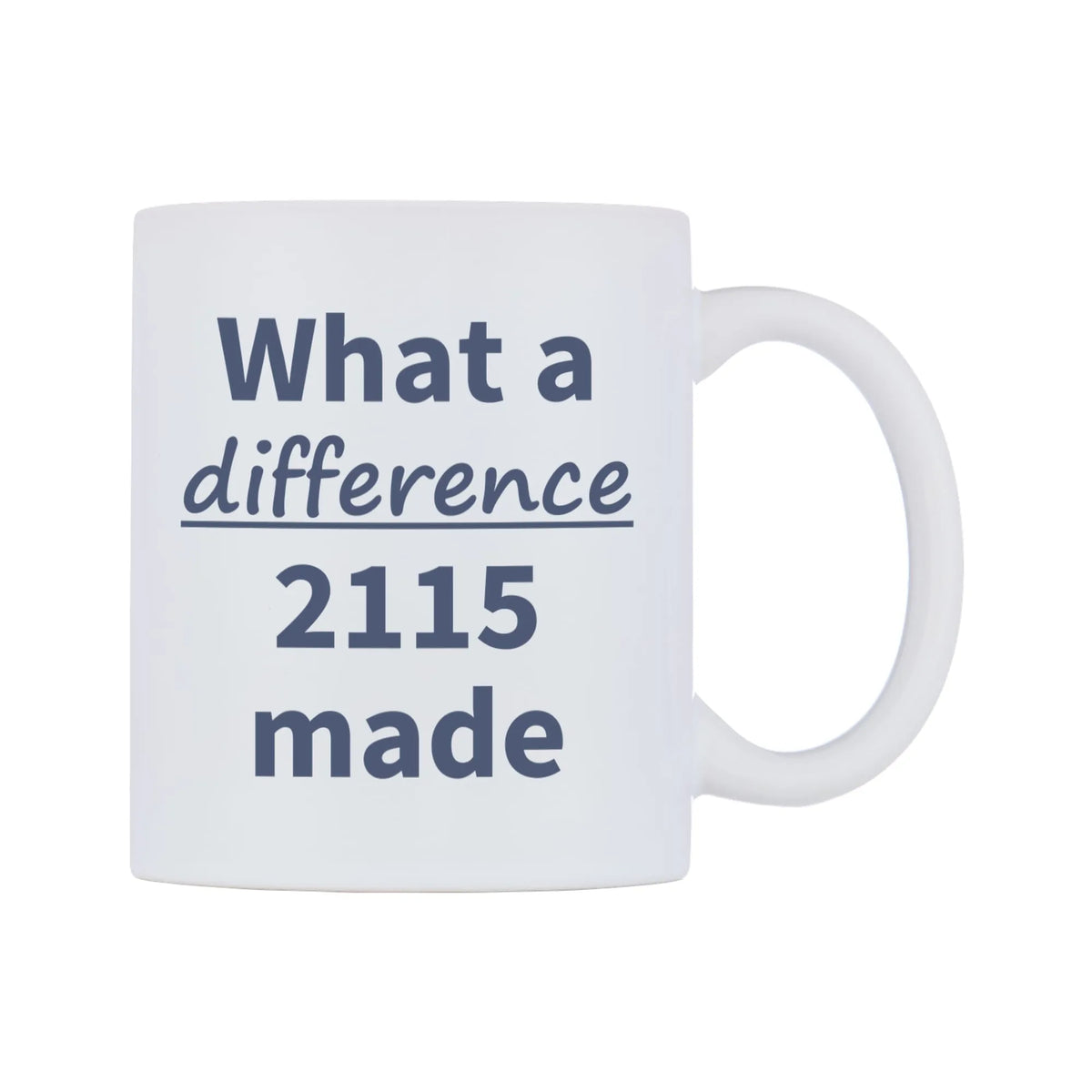 What a difference 2115 made Mug — mug, left side, on a white background