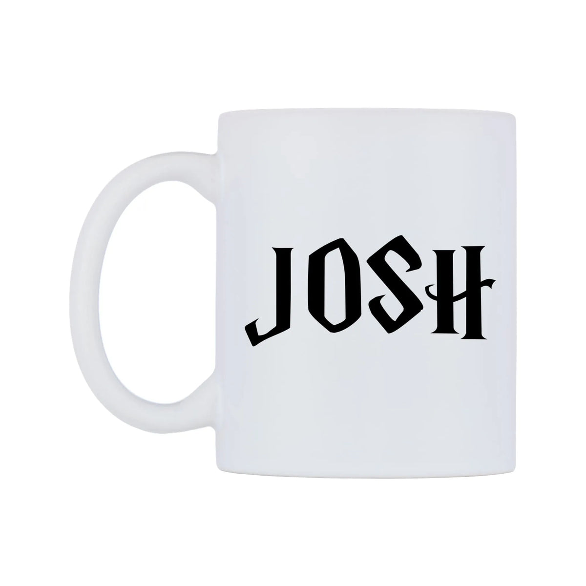 Josh - Wizard Themed Mug — white 11oz gloss mug, right side, on a white background