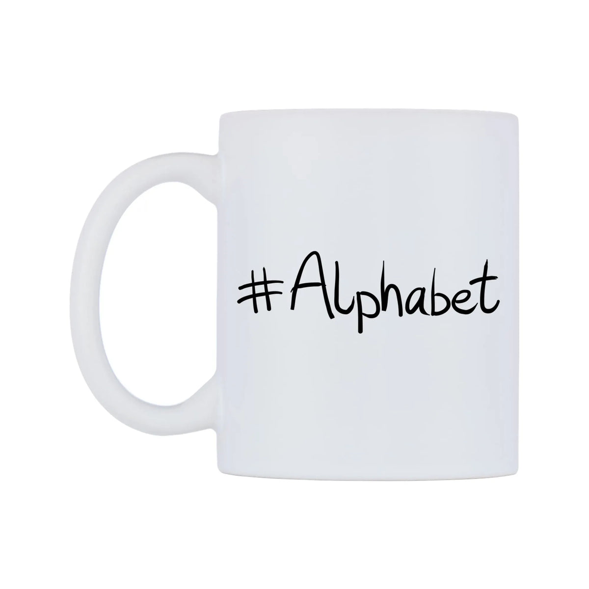 Alphabet Mug — mug, right side, on a white background