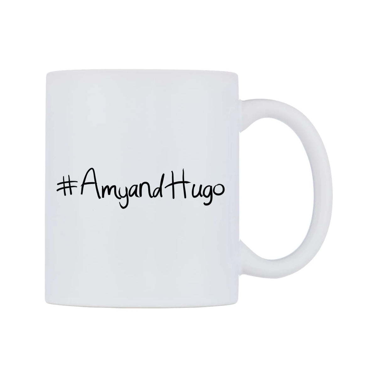 AmyandHugo Mug — mug, left side, on a white background