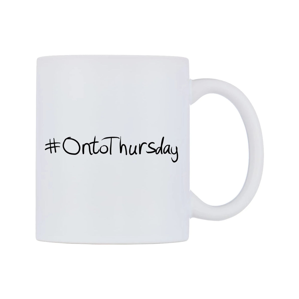 OntoThursday Mug — mug, left side, on a white background