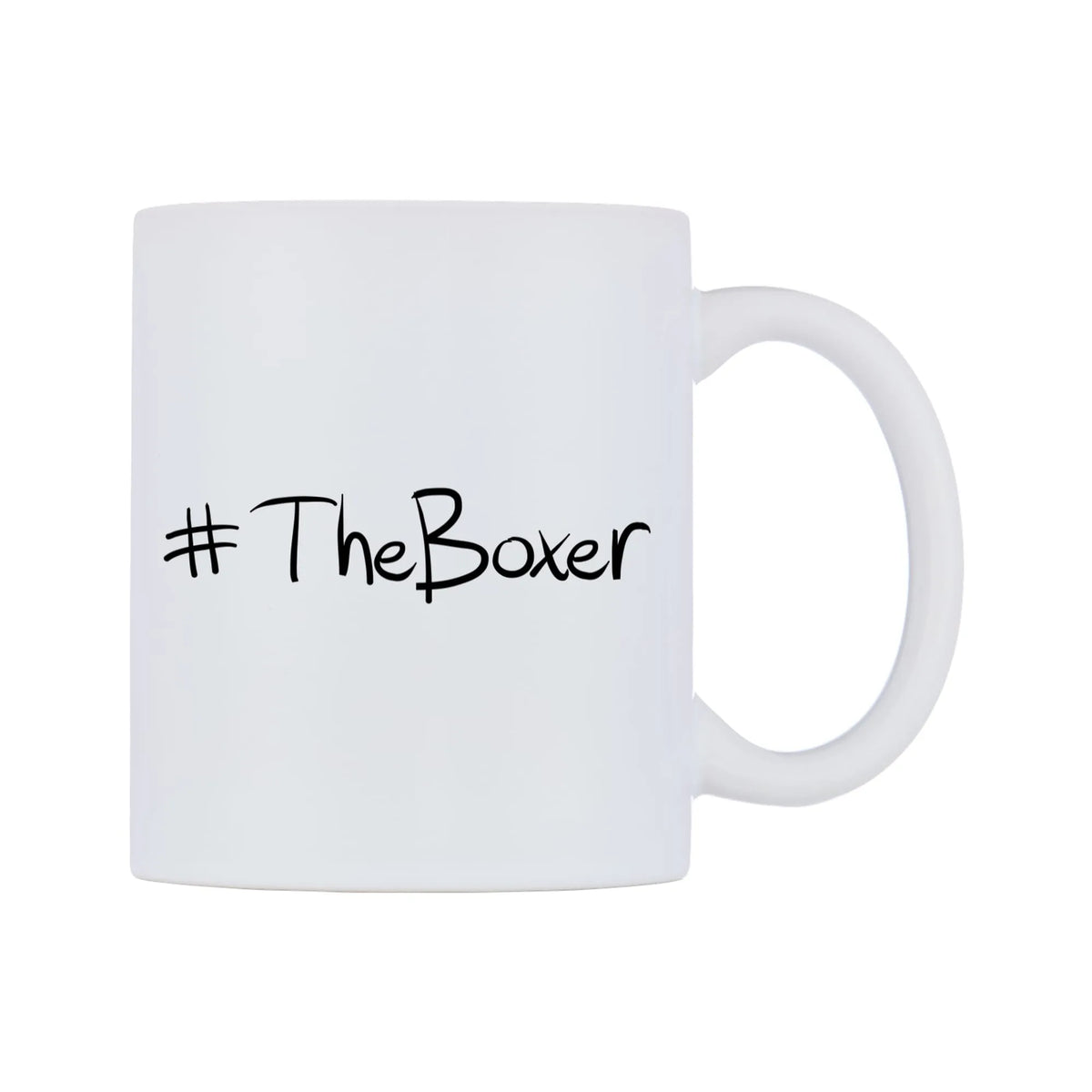 TheBoxer Mug — mug, left side, on a white background