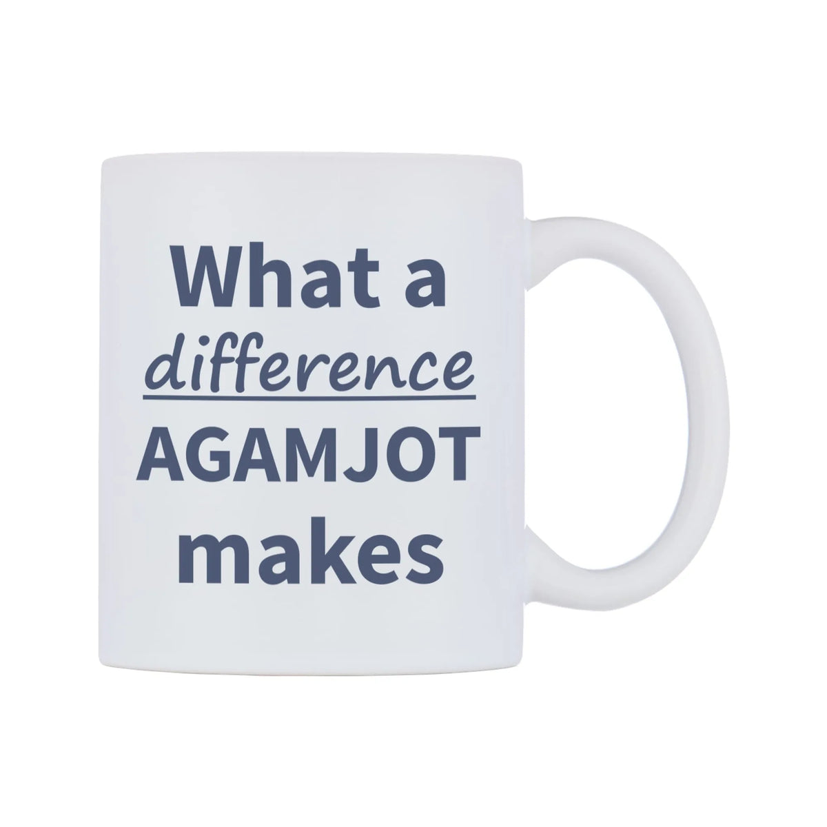 What a difference AGAMJOT makes Mug — mug, left side, on a white background