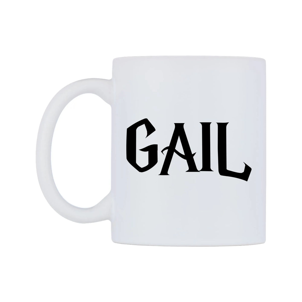 Gail - Wizard Themed Mug — mug, right side, on a white background