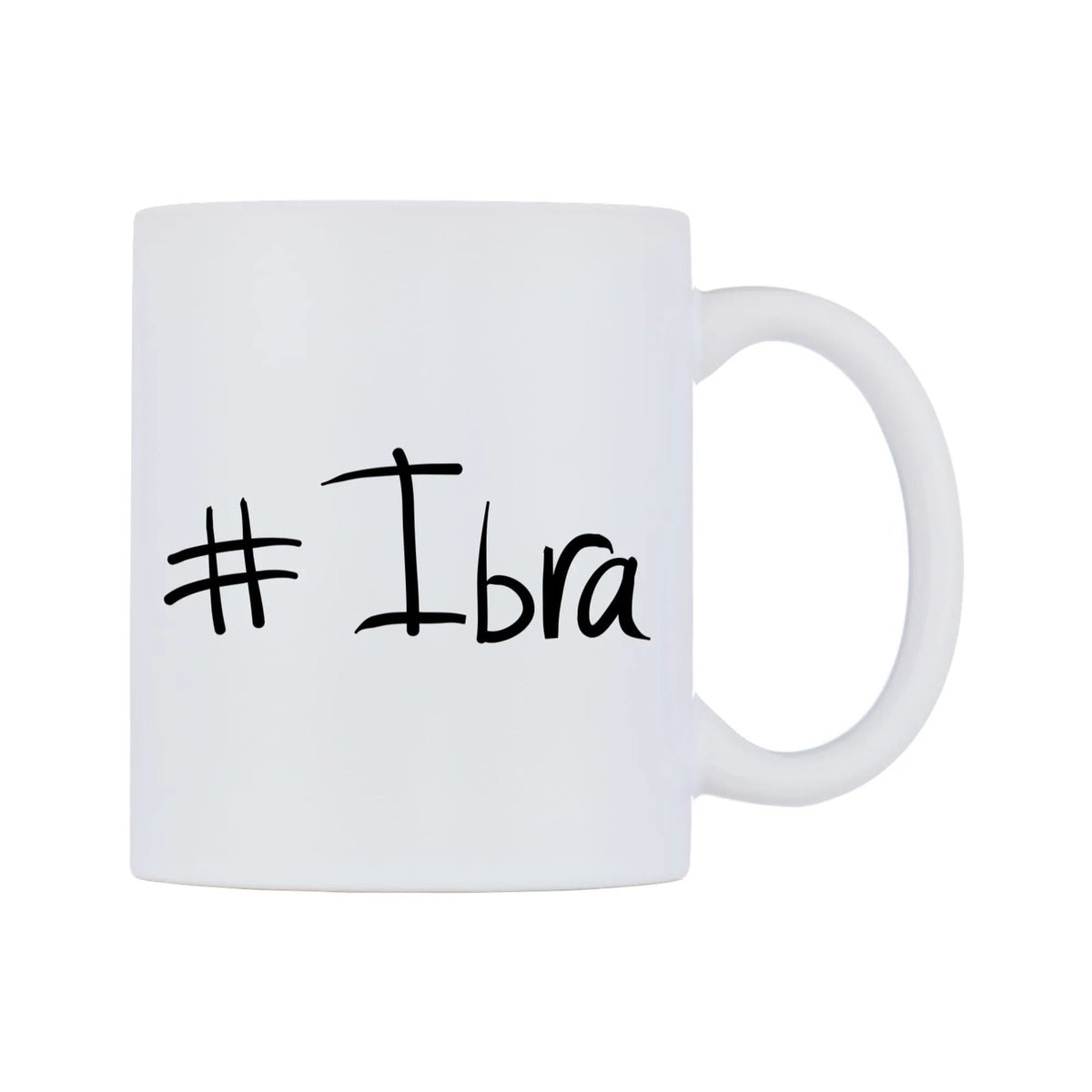 Ibra Mug — mug, left side, on a white background