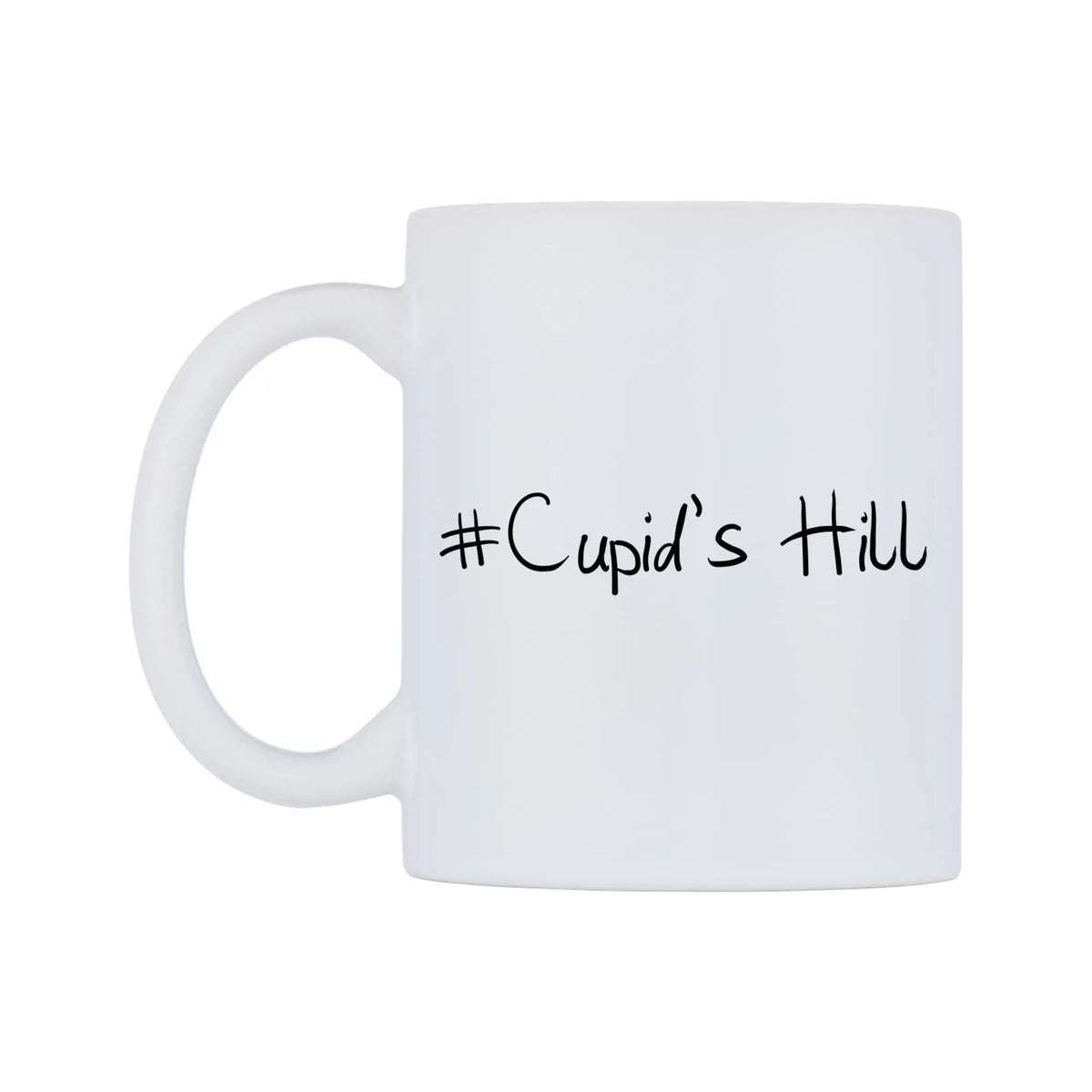 Cupid's Hill Mug — mug, right side, on a white background