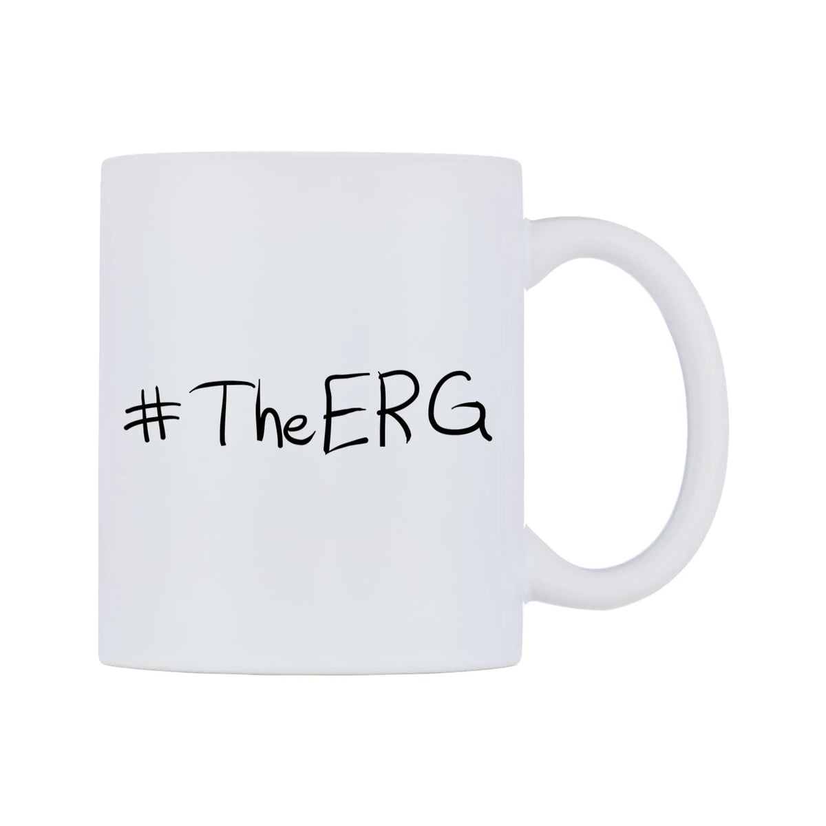 TheERG Mug — mug, left side, on a white background