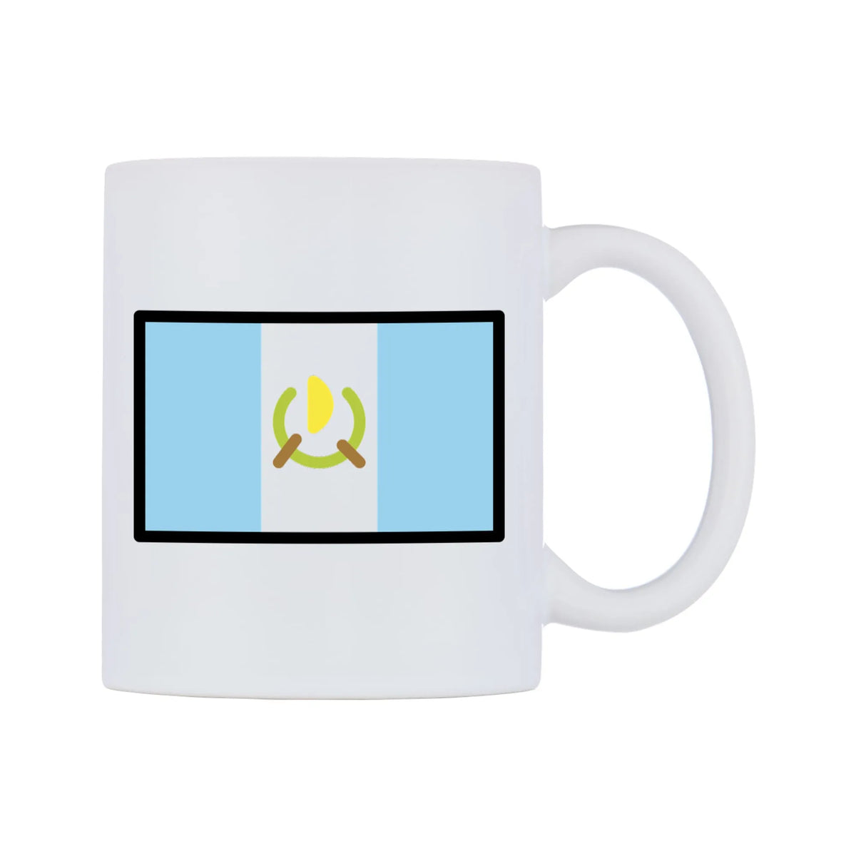 Guatemala Flag Emoji Mug — mug, left side, on a white background