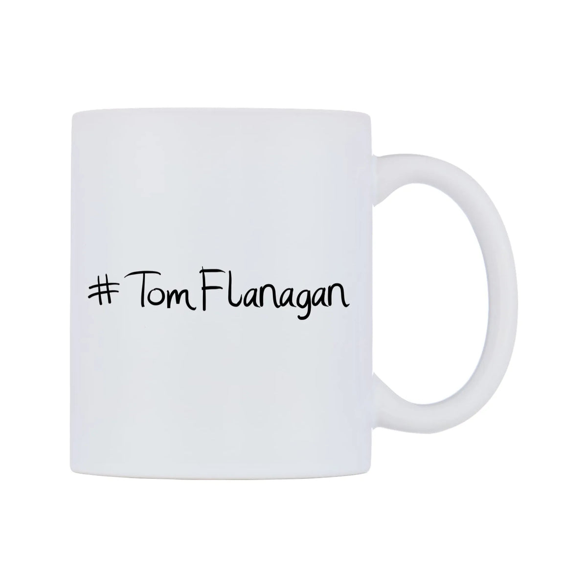 TomFlanagan Mug — mug, left side, on a white background