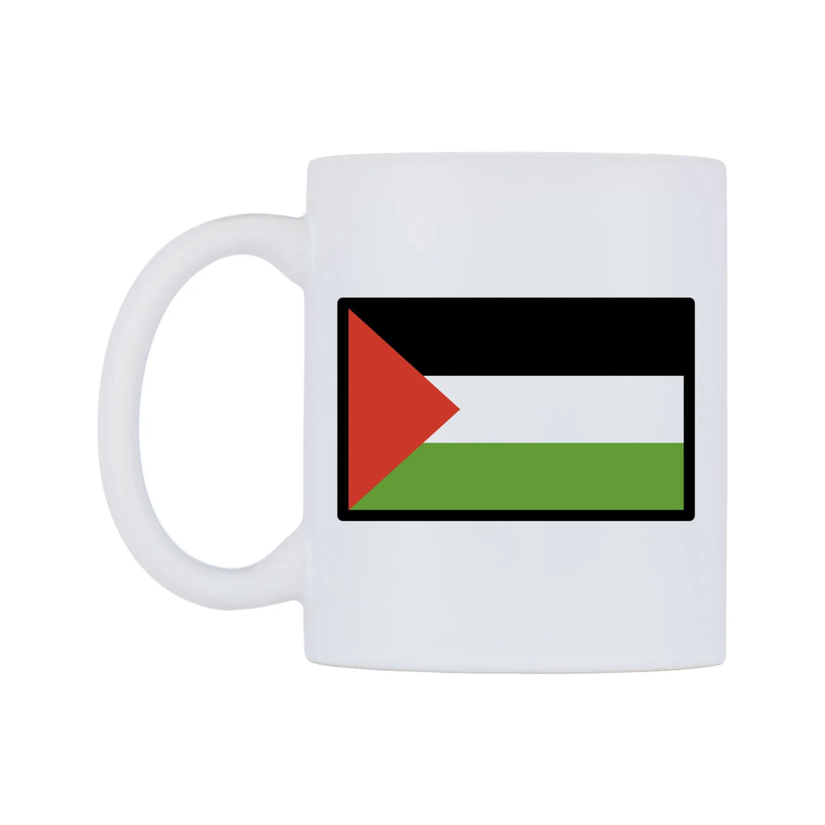 Palestinian Territories Flag Emoji Mug — mug, right side, on a white background