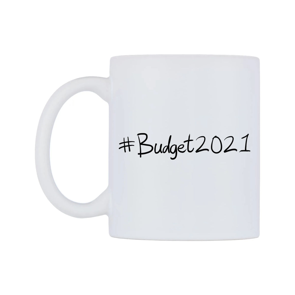 Budget2021 Mug — mug, right side, on a white background