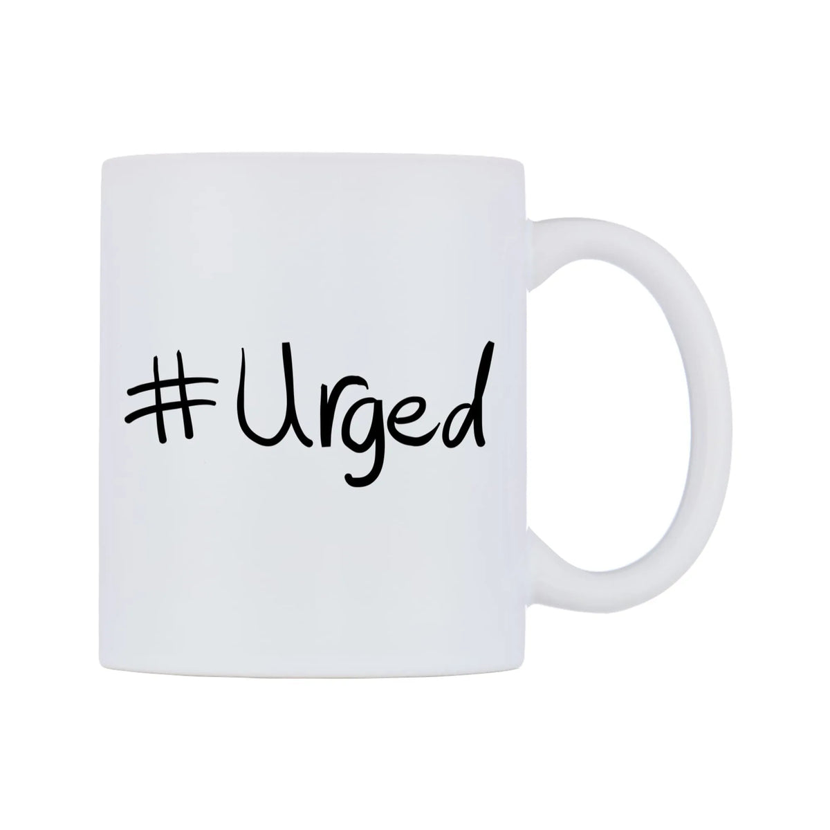 Urged Mug — mug, left side, on a white background