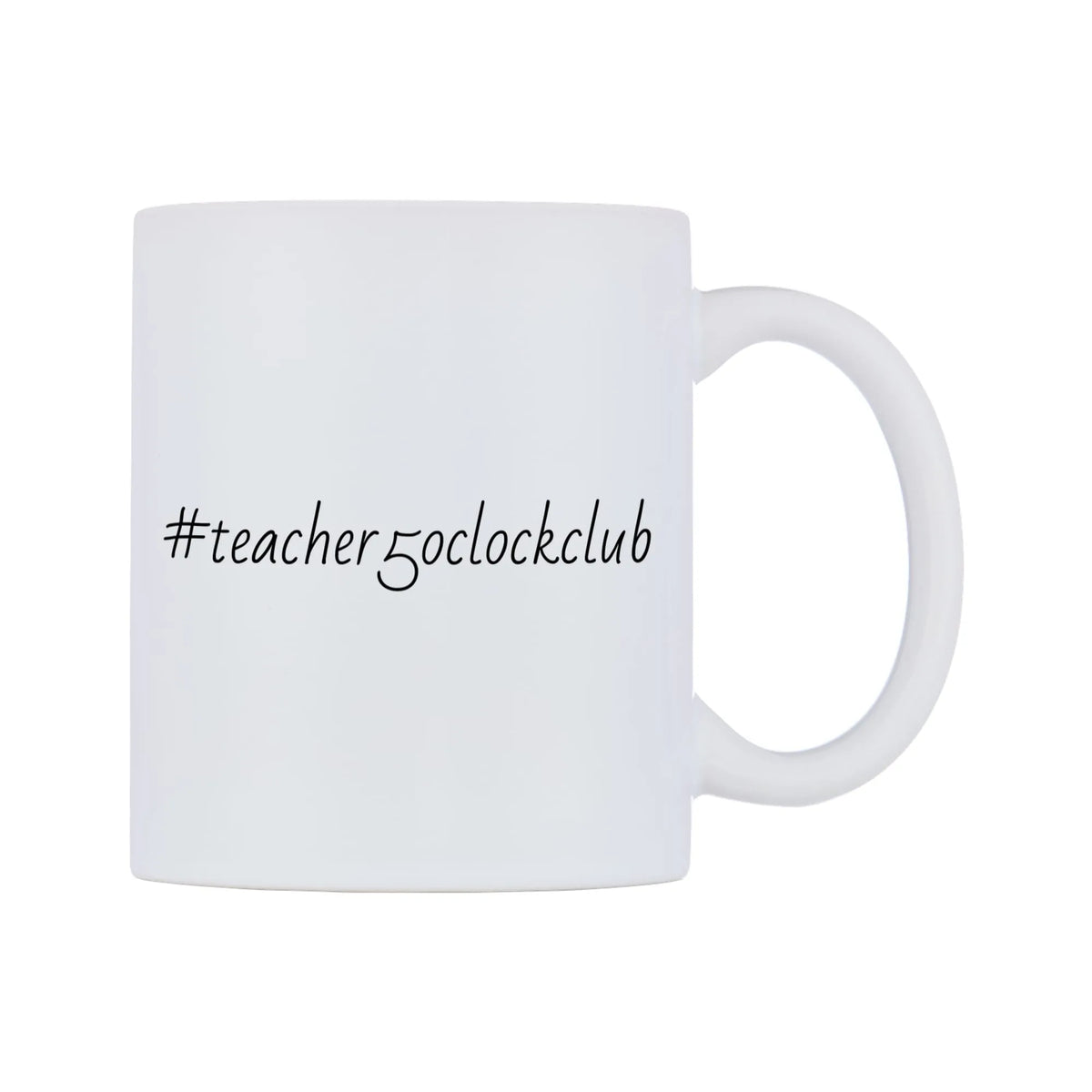 teacher5oclockclub Mug — mug, left side, on a white background