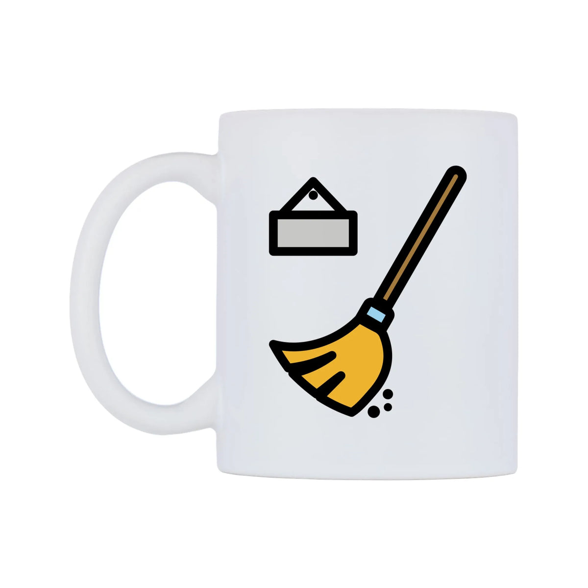 Kehrwoche Emoji Mug — mug, right side, on a white background