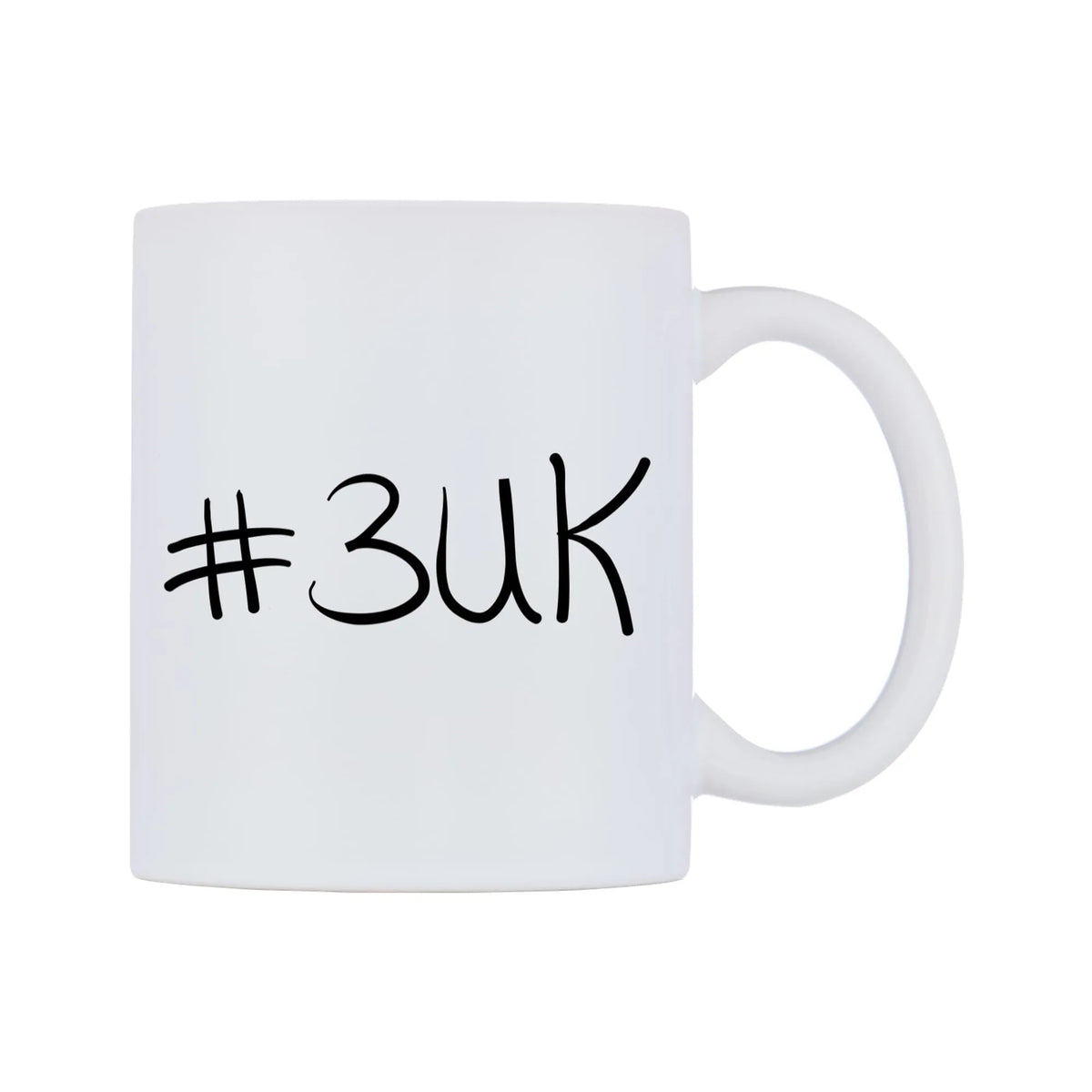 number 3UK Mug — mug, left side, on a white background
