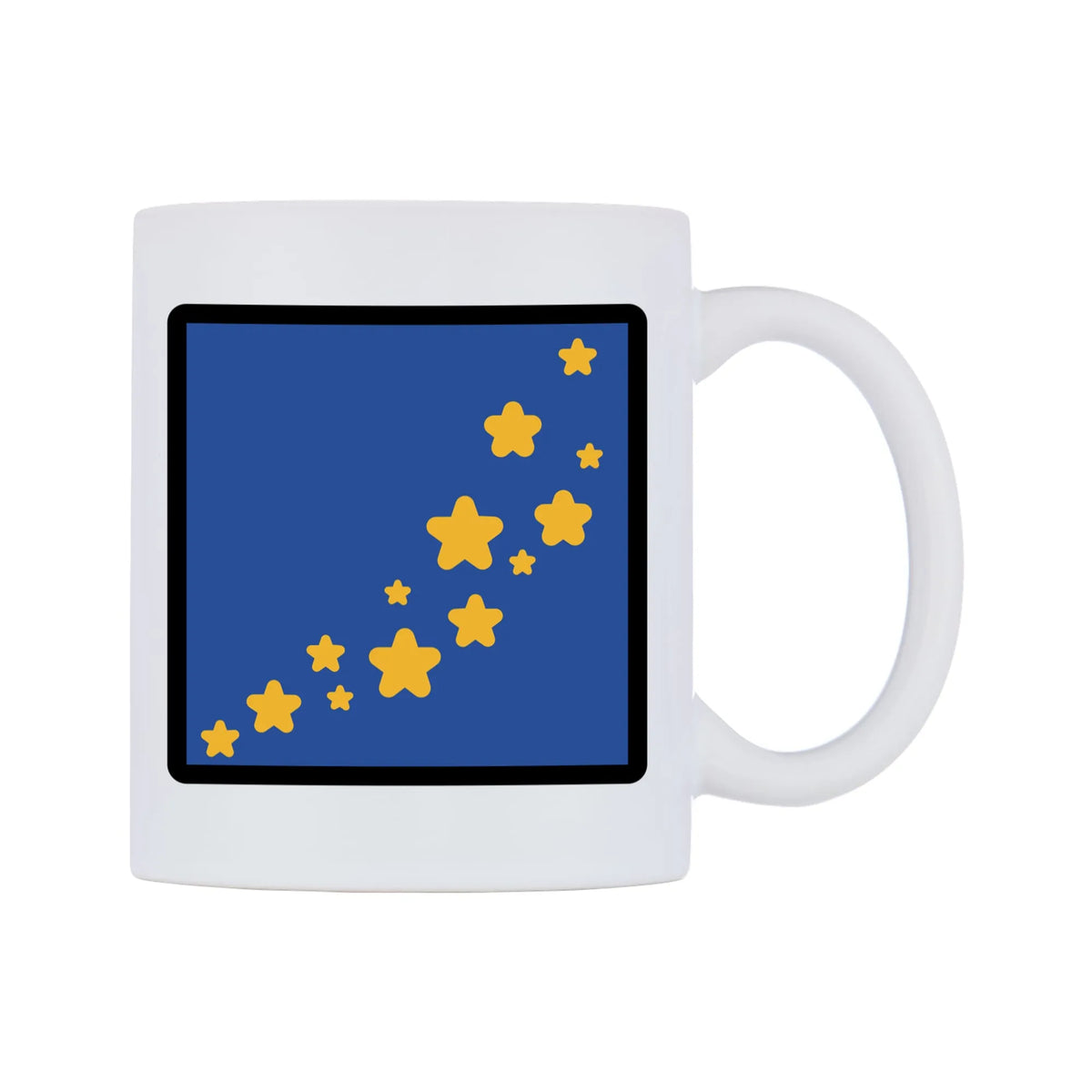 Milky Way Emoji Mug — mug, left side, on a white background