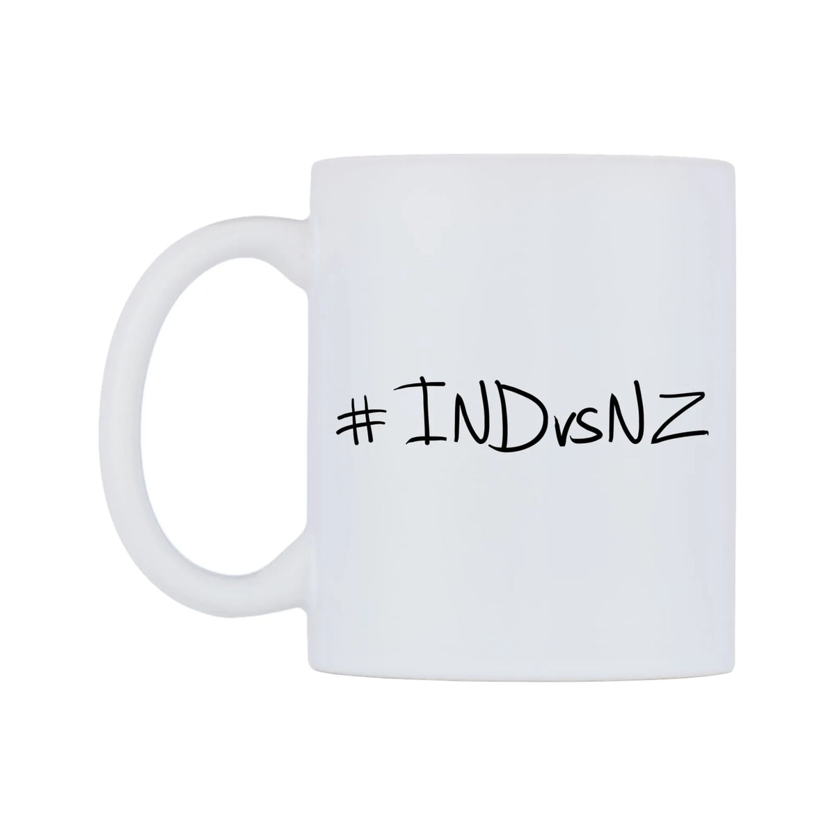 INDvsNZ Mug — mug, right side, on a white background