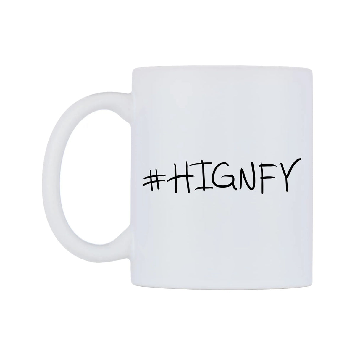 HIGNFY Mug — mug, right side, on a white background