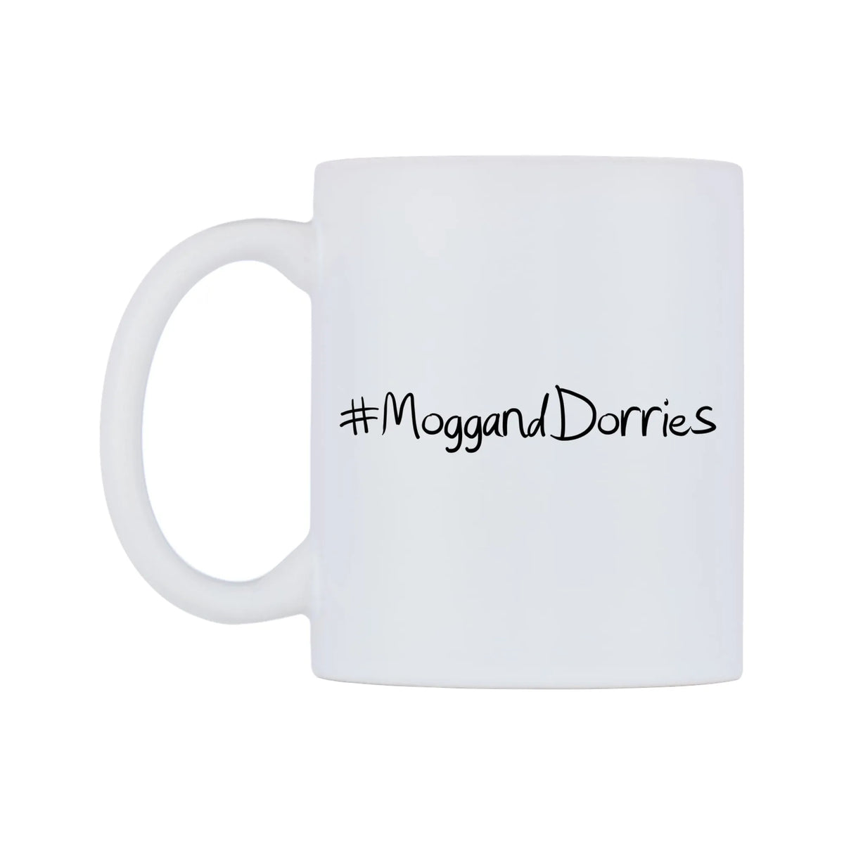 MoggandDorries Mug — mug, right side, on a white background