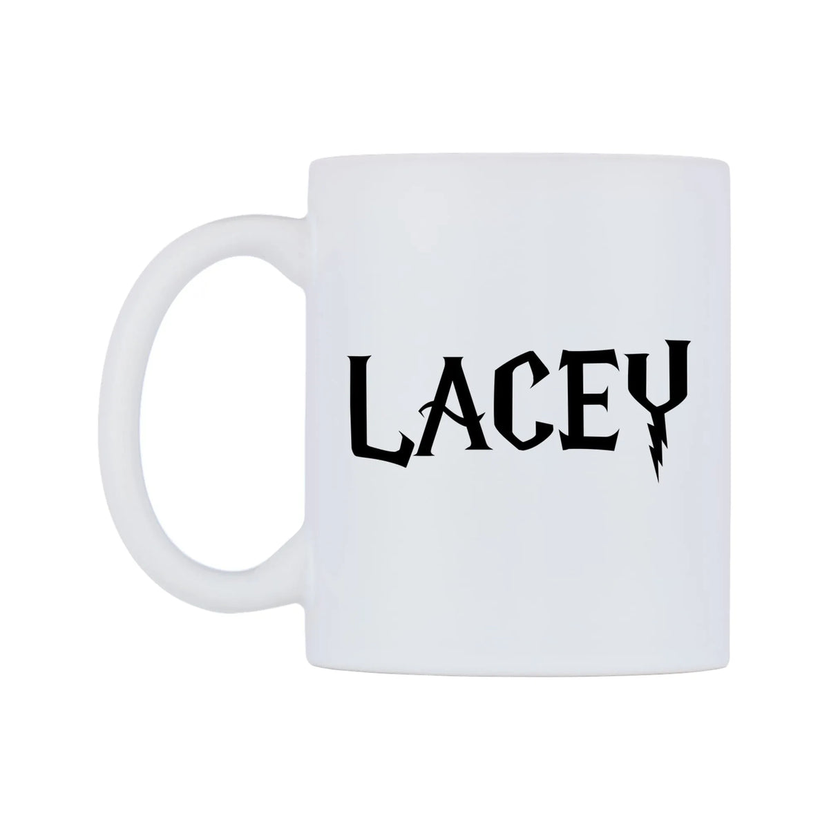 Lacey - Wizard Themed Mug — white 11oz gloss mug, right side, on a white background