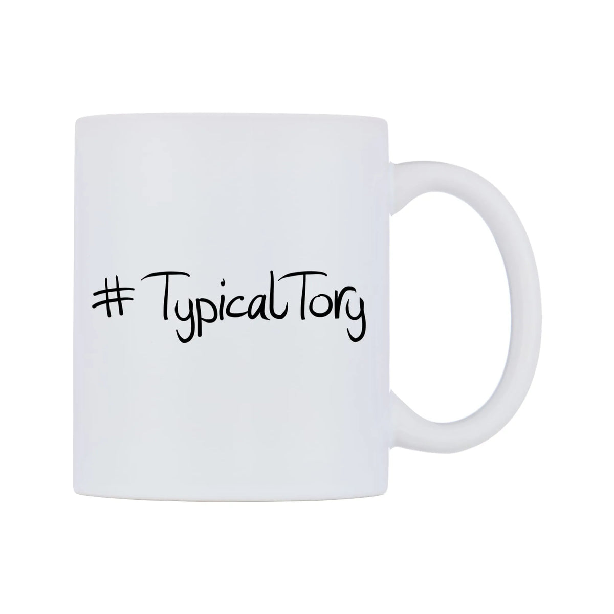 TypicalTory Mug — mug, left side, on a white background
