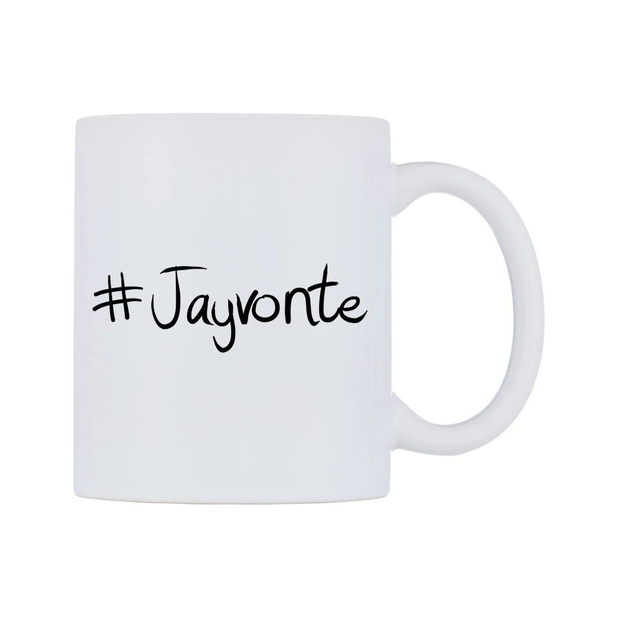 Jayvonte Mug — mug, left side, on a white background
