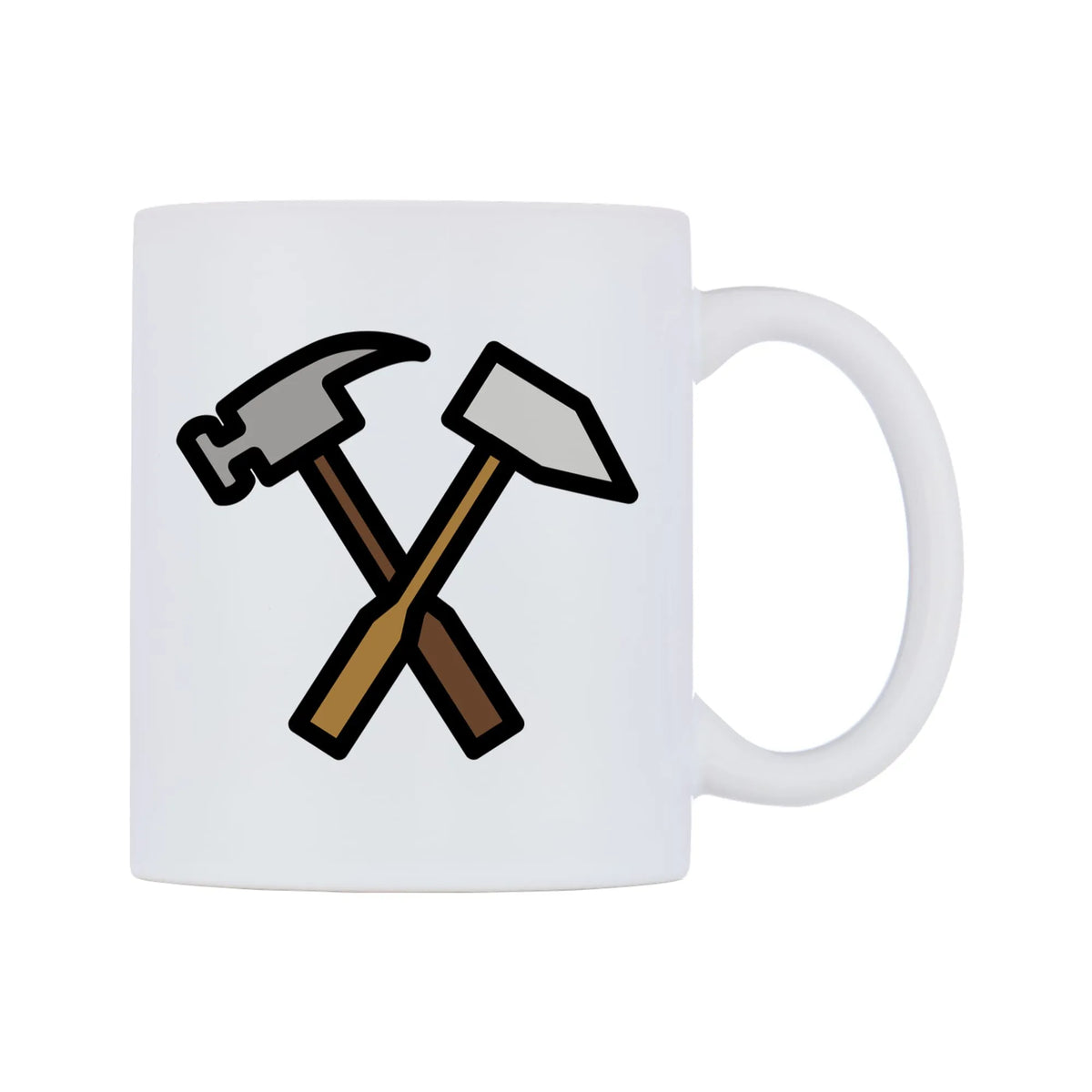 Hammer And Pick Emoji Mug — mug, left side, on a white background