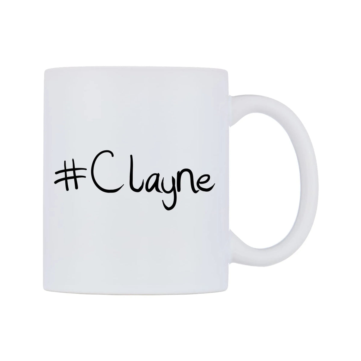 Clayne Mug — mug, left side, on a white background
