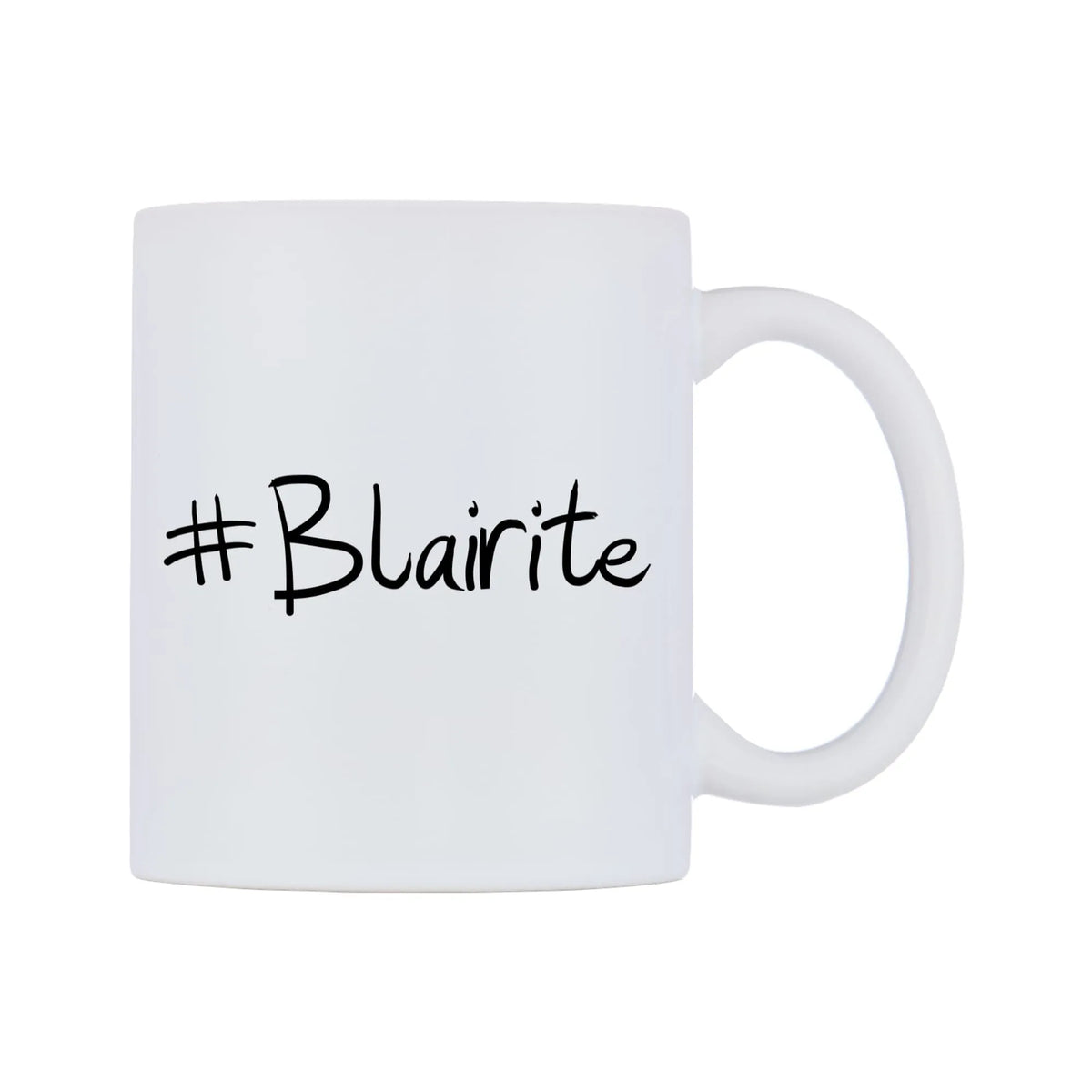 Blairite Mug — mug, left side, on a white background