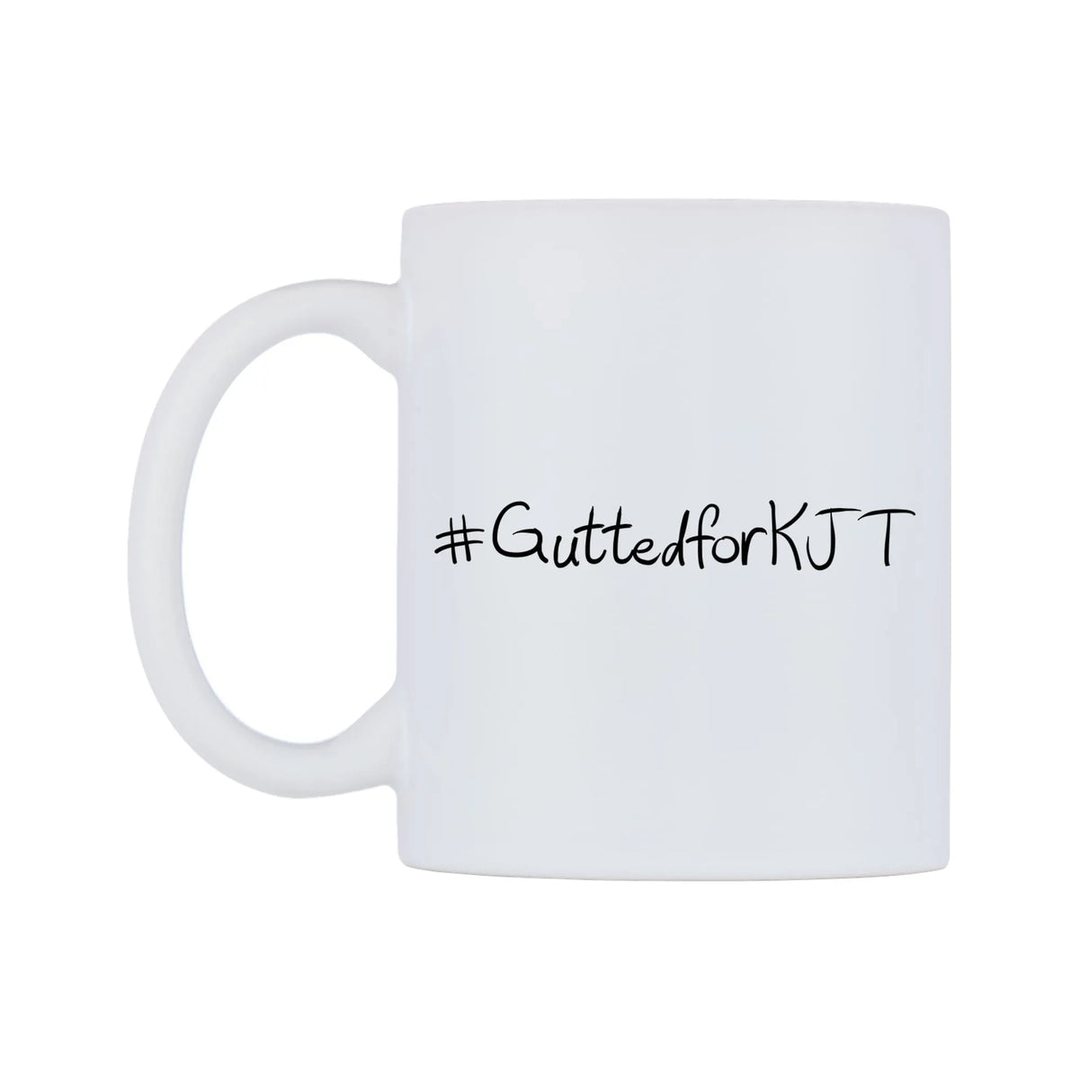 GuttedforKJT Mug — mug, right side, on a white background