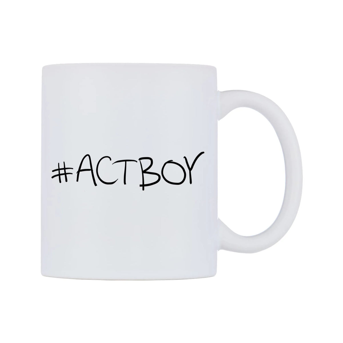 ACTBOY Mug — mug, left side, on a white background