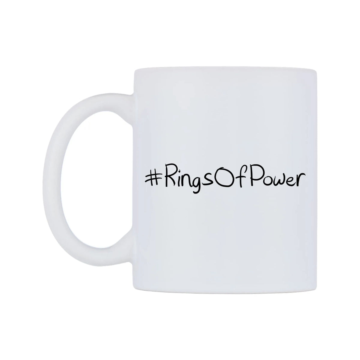 RingsOfPower Mug — mug, right side, on a white background