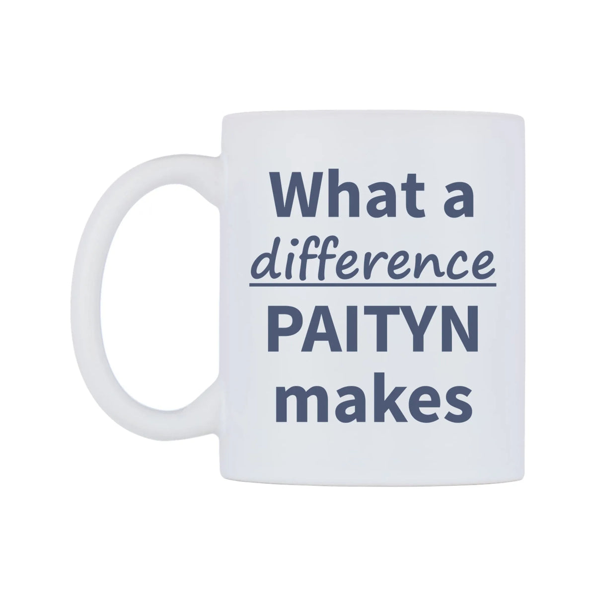 What a difference PAITYN makes Mug — mug, right side, on a white background