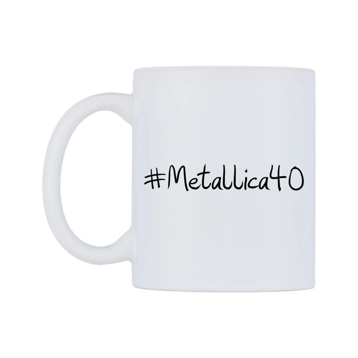 Metallica40 Mug — mug, right side, on a white background