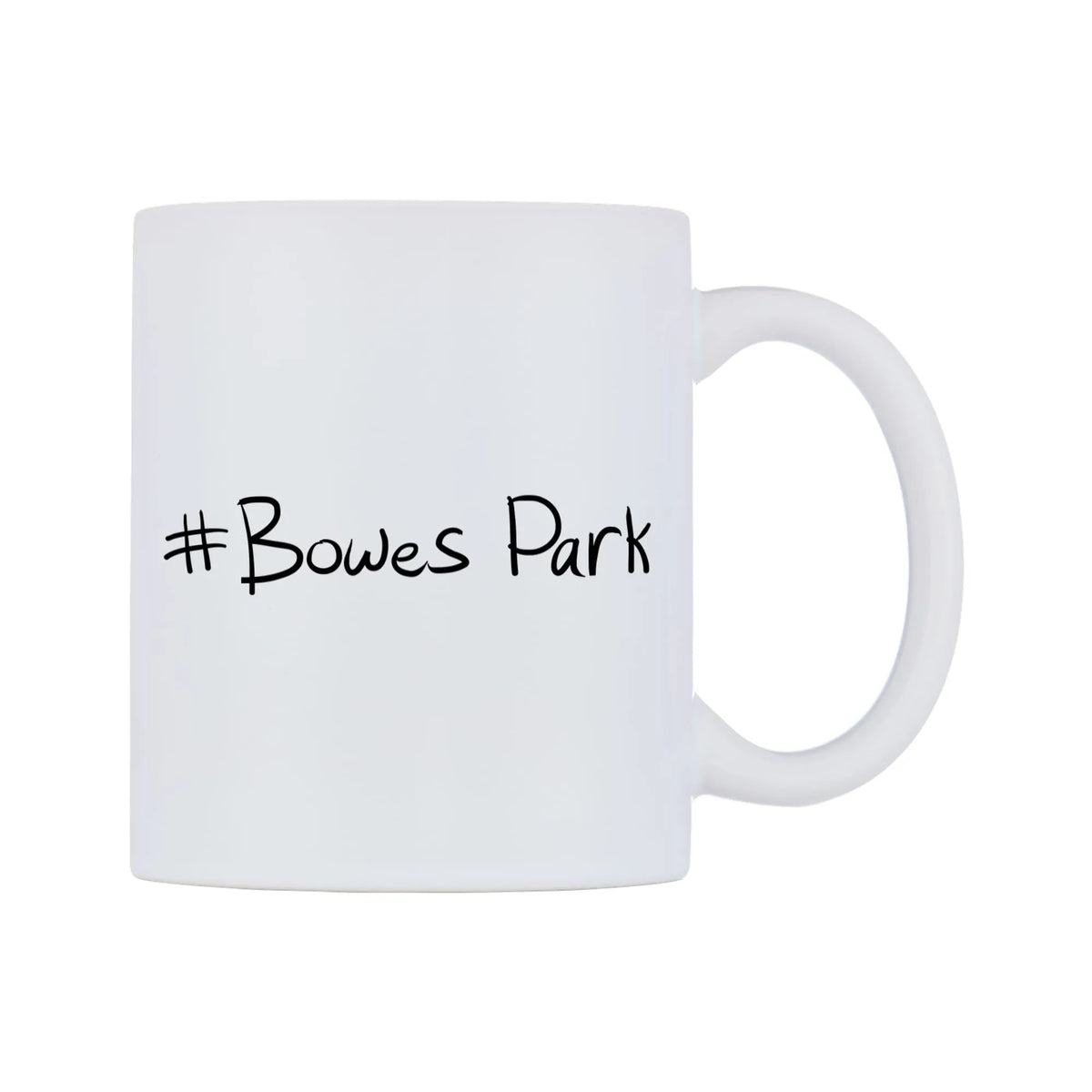 Bowes Park Mug — mug, left side, on a white background
