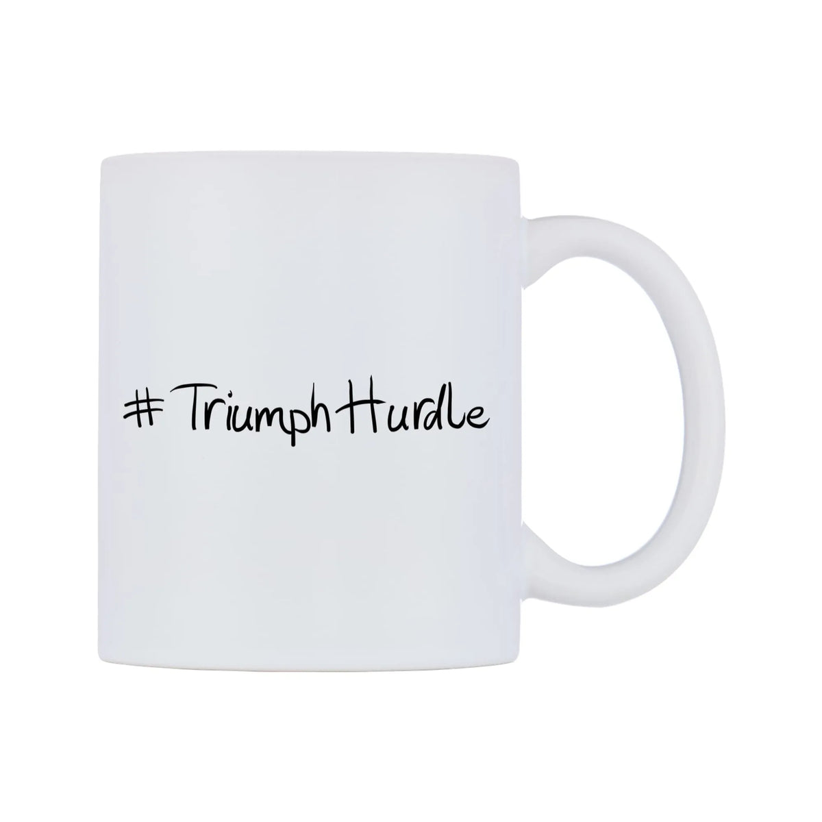 TriumphHurdle Mug — mug, left side, on a white background