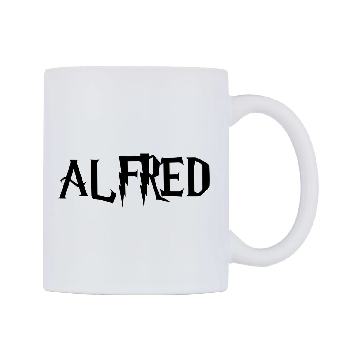 Alfred - Wizard Themed Mug — white 11oz gloss mug, left side, on a white background